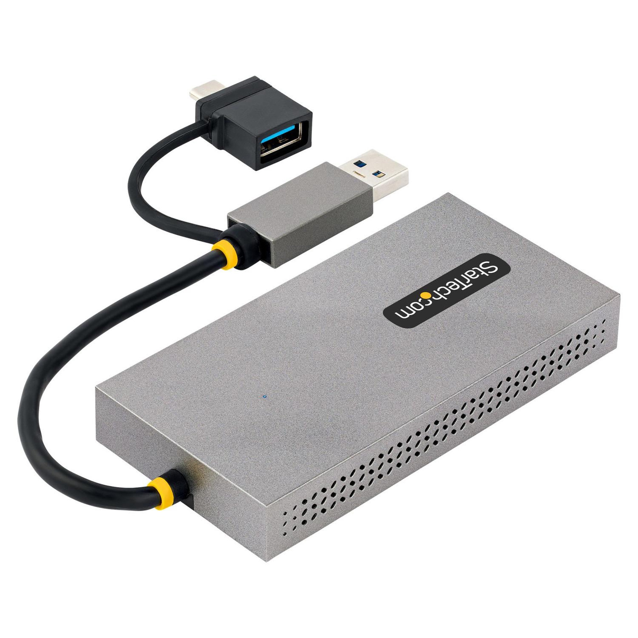 Voir la diapositive 3 : Startech Adaptateur USB vers Double HDMI StarTech.com avec Dongle USB-A vers C intégré