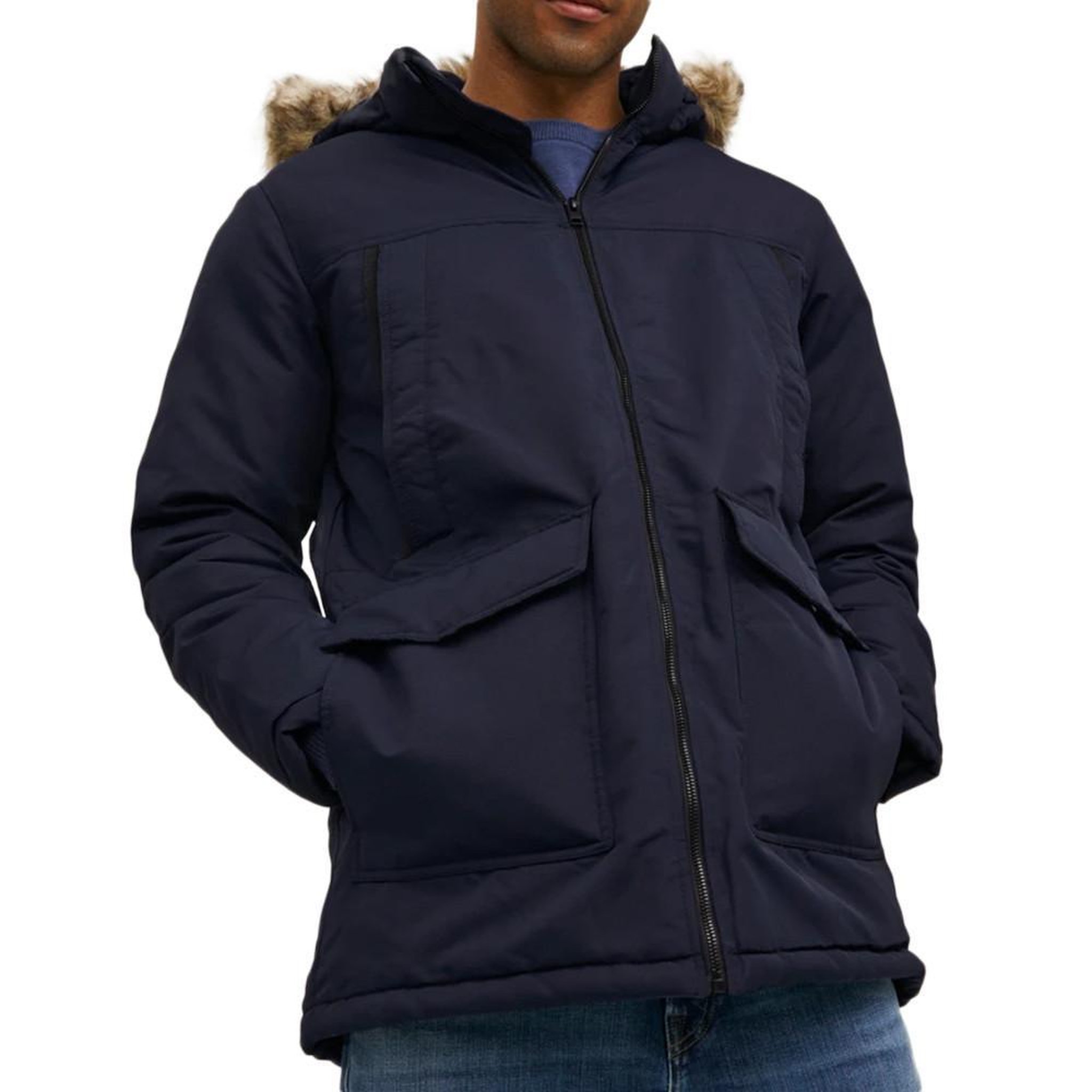 Jack & Jones Parka Marine Homme Jack & Jones Craft. Coloris disponibles : Bleu