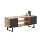 KOBI Meuble TV FOCUS 155 avec pieds en métal élégant et moderne