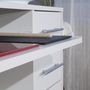 Voir la diapositive 2 : Desserte micro-ondes 3 portes 2 tiroir 1 tablette coulissante PRACTICA