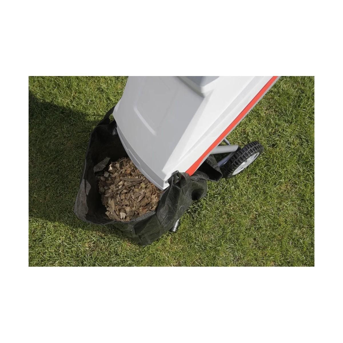 Ikra Broyeur de végétaux électrique 2500W 2 Lames acier trempé Branches jusqu'à 45mm Sac 45L IKRA