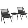 Voir la diapositive 1 : OUTSUNNY Ensemble bistro de jardin design Acapulco 2 places 3 pièces avec coussins