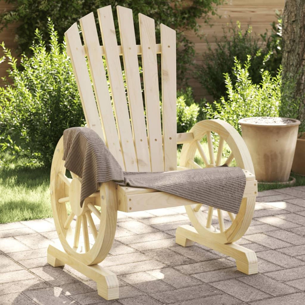 VIDAXL Chaises de jardin Adirondack lot de 2 bois de sapin massif