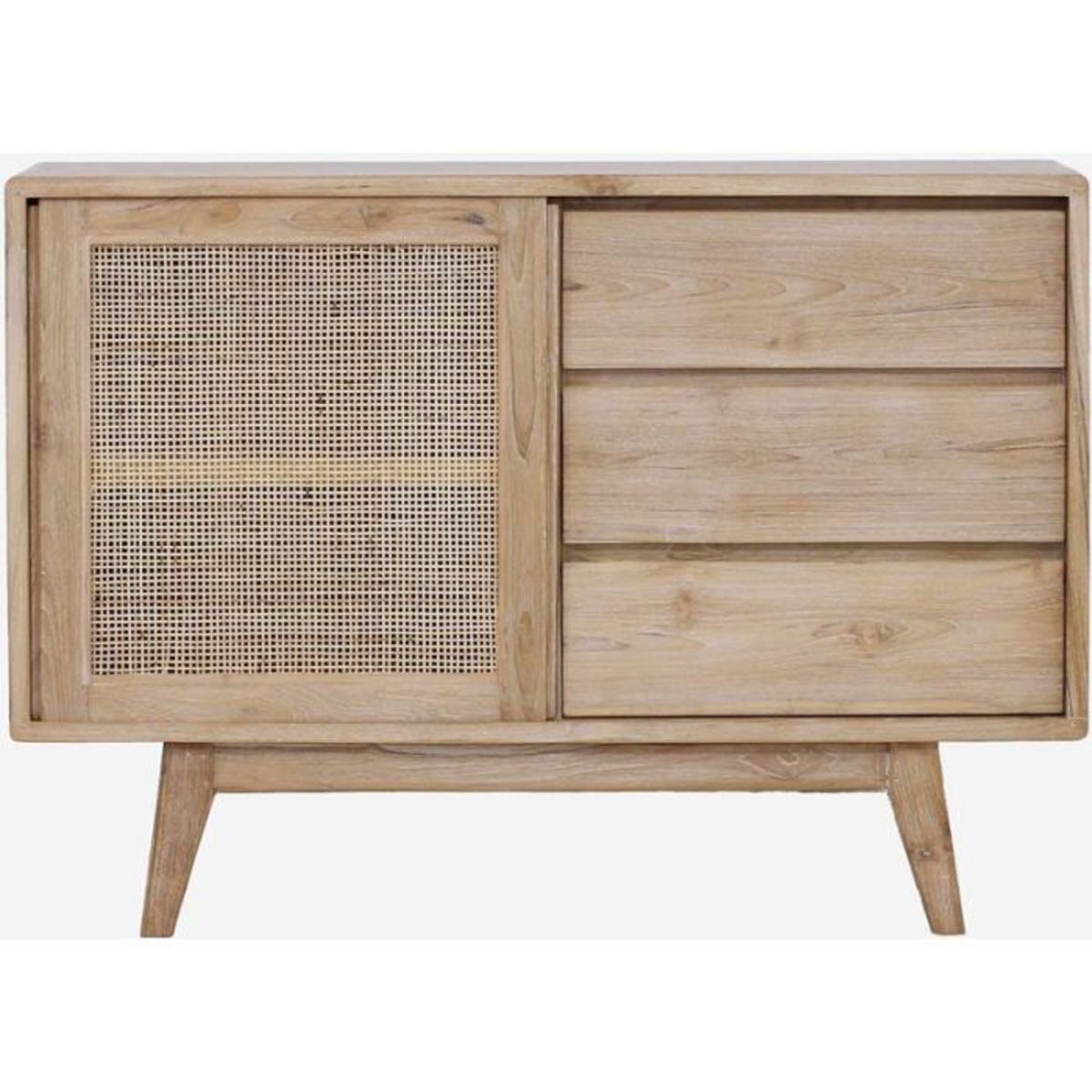 Paris Prix Buffet 1 Porte & 3 Tiroirs en Teck  Archi  120cm Naturel