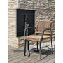 Voir la diapositive 5 : Paris Prix Ensemble Table de jardin & 2 Fauteuils  Louise & Marceau  74cm Anthracite & Marron