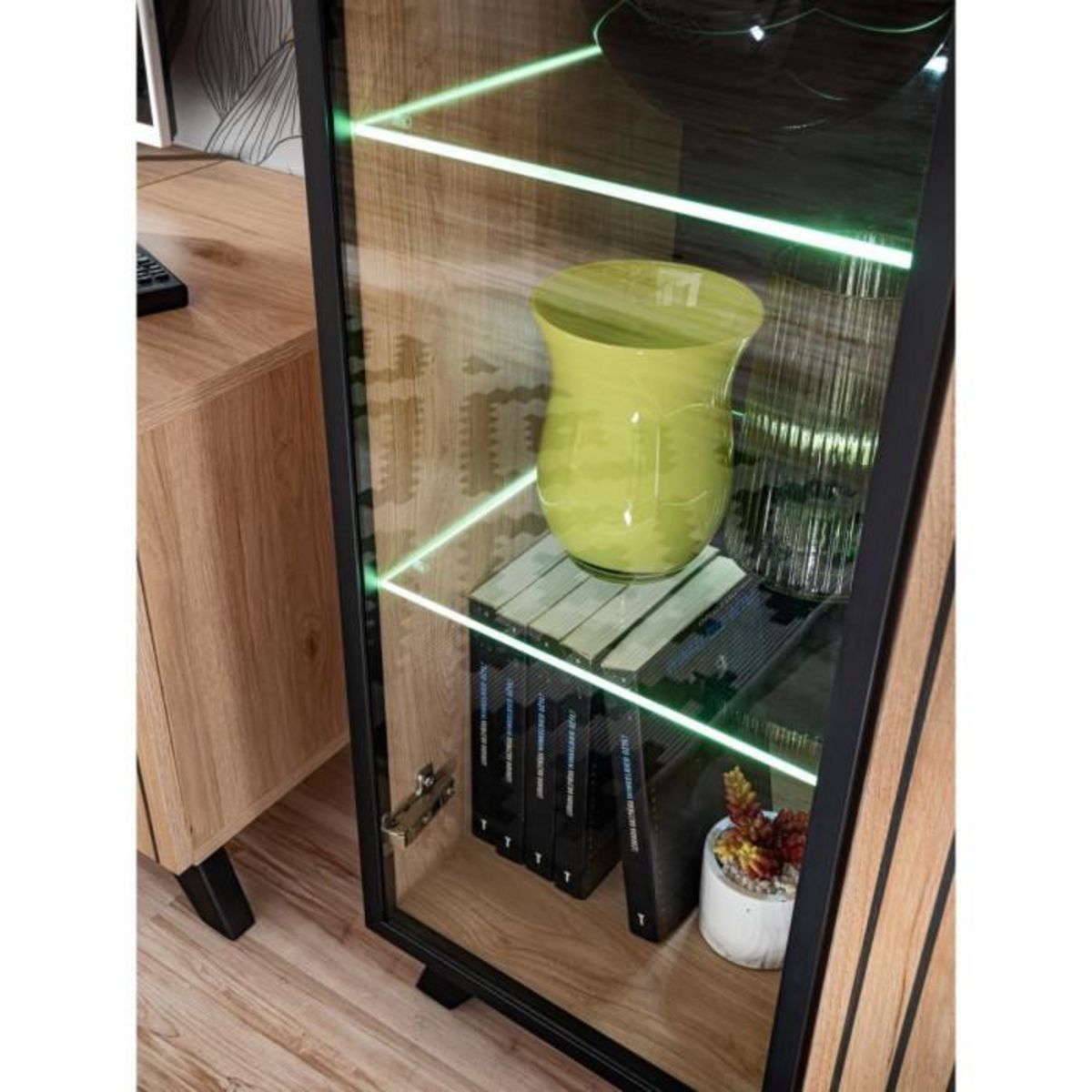 Paris Prix Vaisselier Led Design  Liam  90cm Naturel & Noir