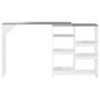 Voir la diapositive 3 : VIDAXL Table de bar avec tablette amovible Blanc 138x39x110 cm