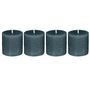Voir la diapositive 1 : COMPTOIR DE LA BOUGIE Lot de 4 Bougies Votives  Rustic  4,5cm Bleu Canard