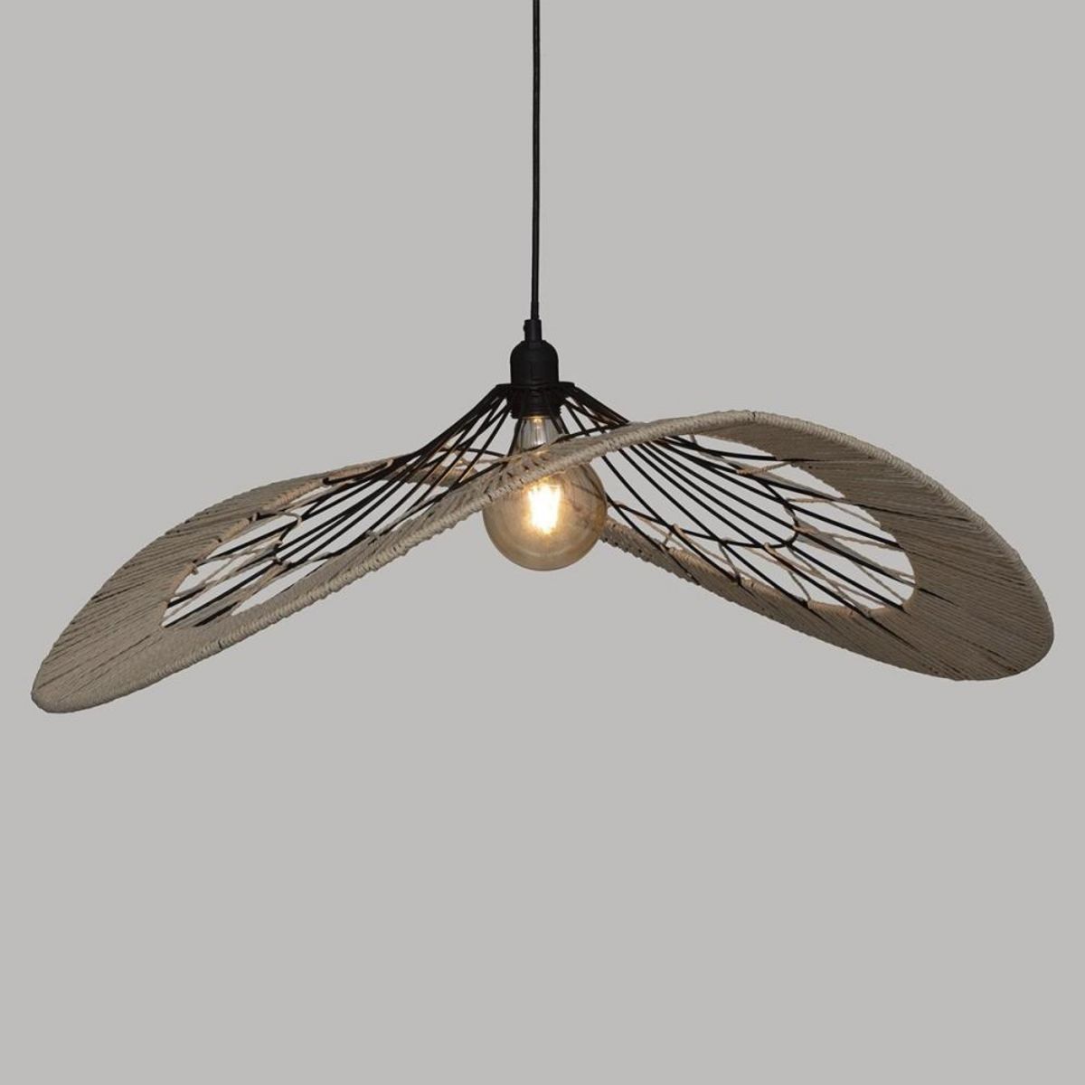 ATMOSPHERA Suspension métal filaire Cosy noir naturel D75