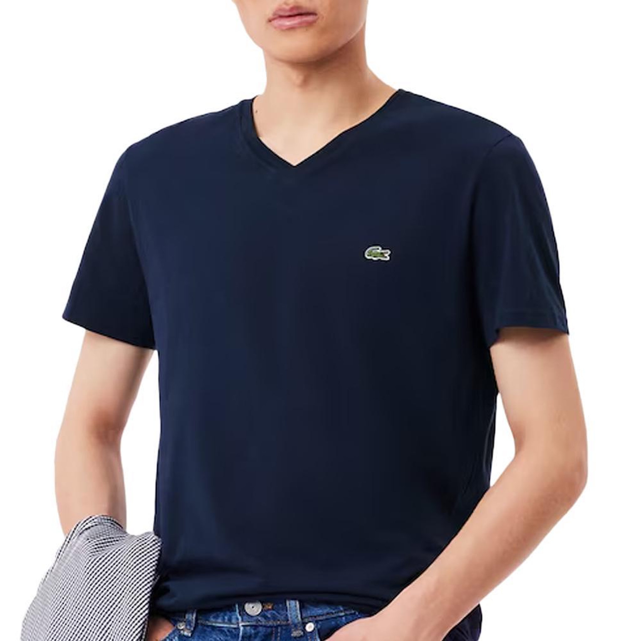 Lacoste T-shirt Marine Homme Lacoste TH6710001. Coloris disponibles : Bleu