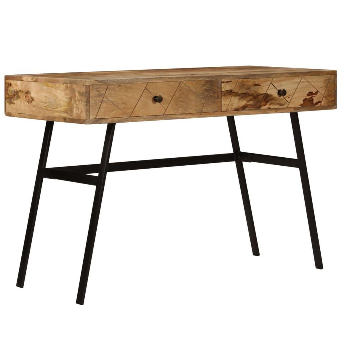 VIDAXL Bureau avec tiroirs Bois solide de manguier 110x50x76 cm