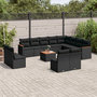 Voir la diapositive 1 : VIDAXL Salon de jardin avec coussins 13 pcs noir resine tressee