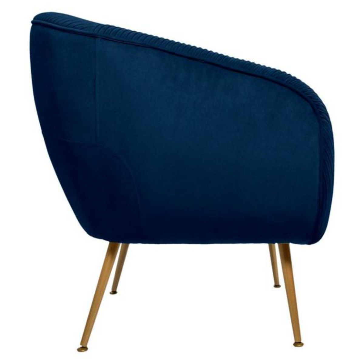 ATMOSPHERA Fauteuil Design en Velours  Solaro  78cm Bleu