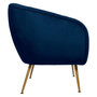 Voir la diapositive 2 : ATMOSPHERA Fauteuil Design en Velours  Solaro  78cm Bleu