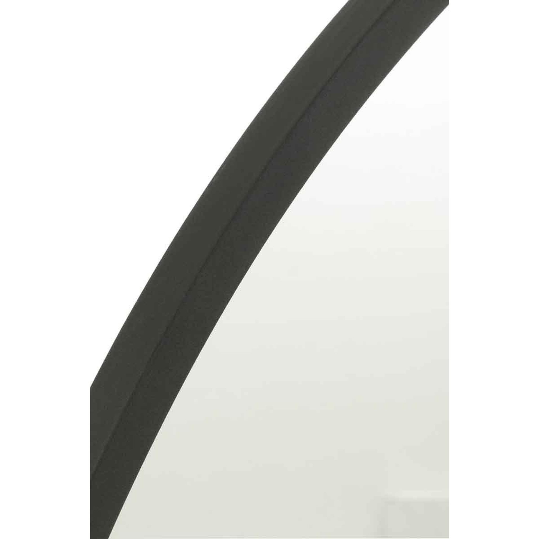 Voir la diapositive 2 : J-LINE Miroir mural design  matazo  80cm noir mat