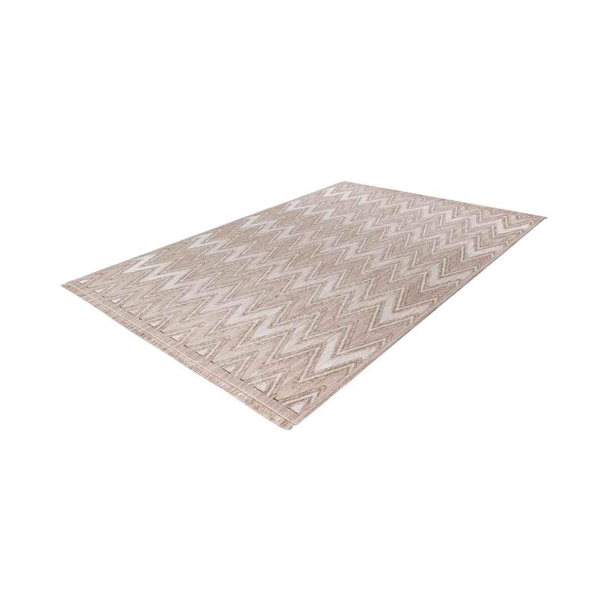 Voir la diapositive 2 : Paris Prix Tapis Tissé Ethnique à Poils Courts  Sarai  Beige