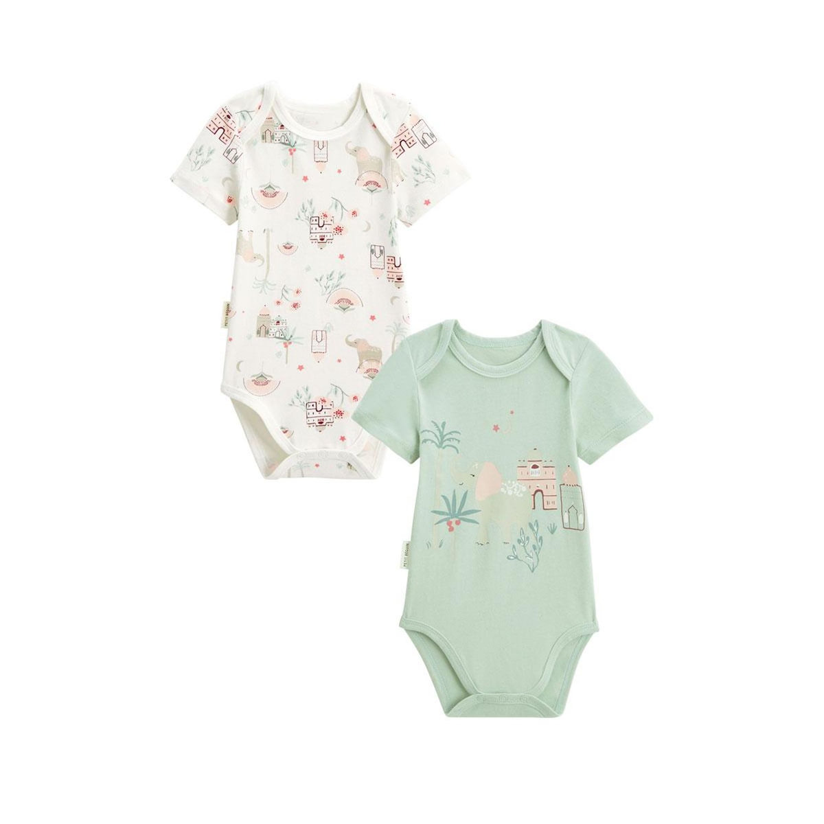 Petit Béguin Lot de 2 bodies bébé manches courtes Arya