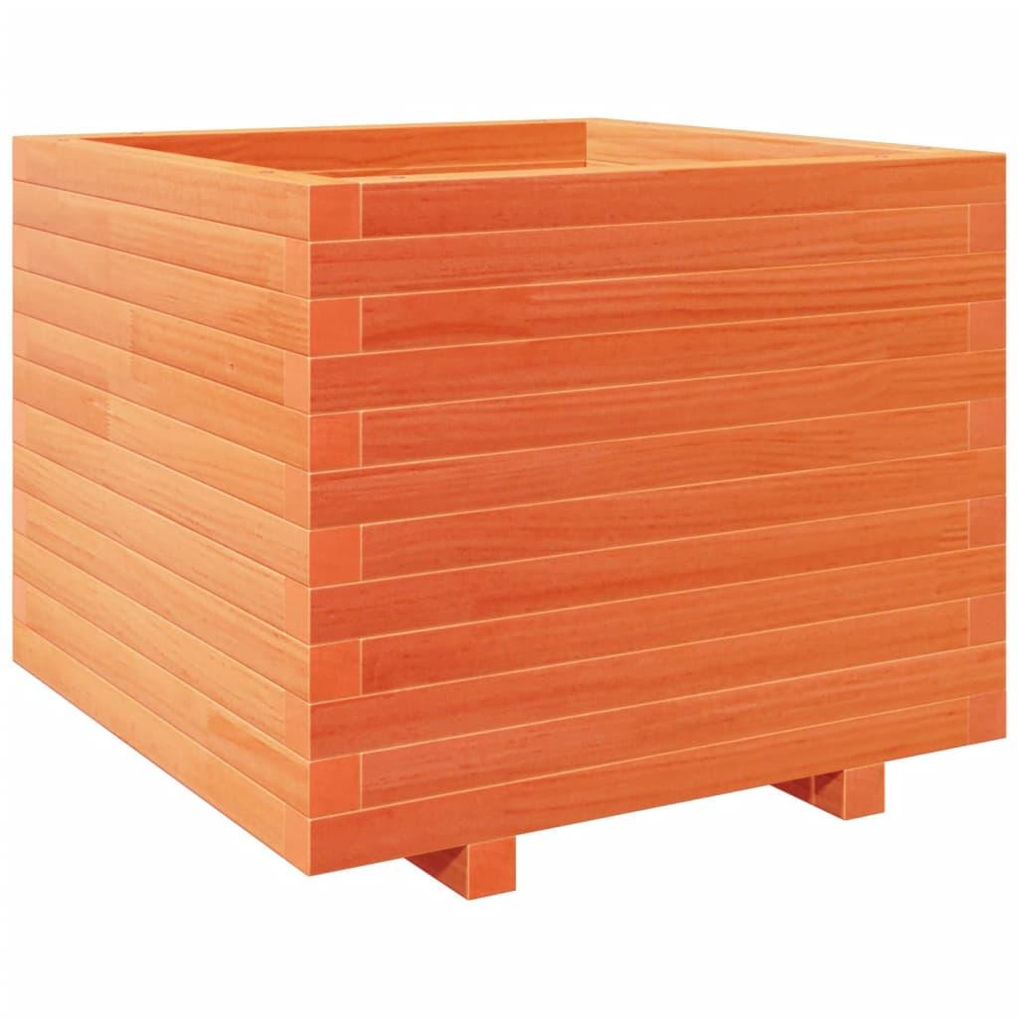 Voir la diapositive 2 : VIDAXL Jardiniere cire marron 60x60x49,5 cm bois de pin massif