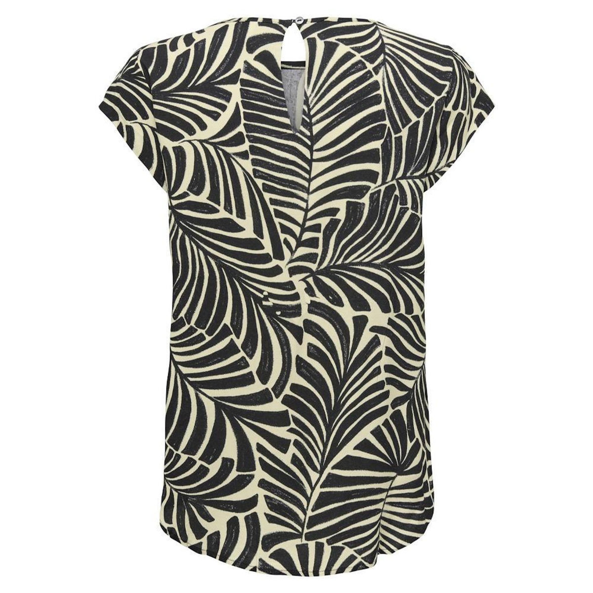 Only Blouse Beige/Noir à motifs Femme Only Nova