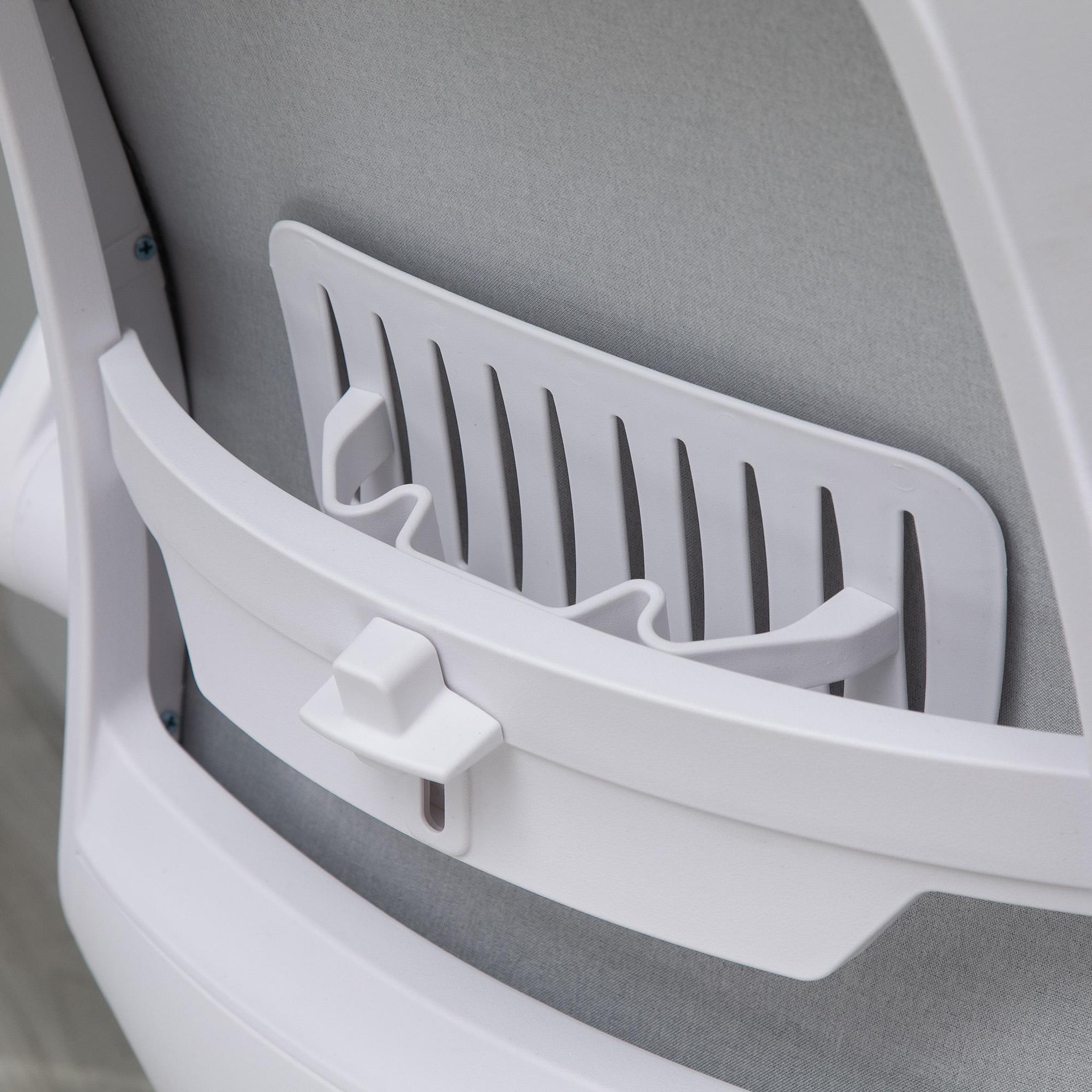 Voir la diapositive 5 : VINSETTO Vinsetto Chaise de bureau tissu lin hauteur réglable pivotante 360° accoudoirs relevables support lombaires réglable gris