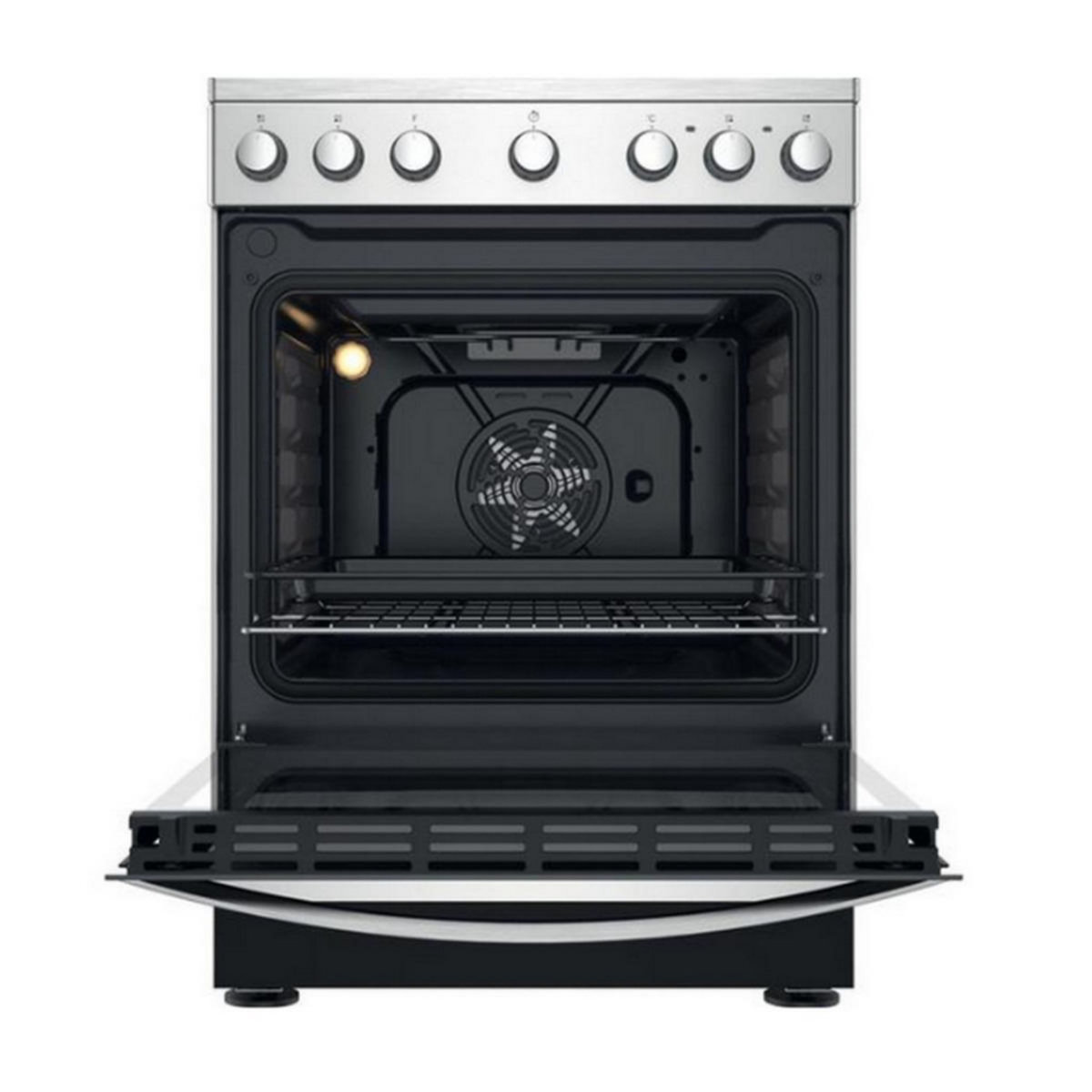 Indesit Cuisinière vitrocéramique 69l 4 feux noir/inox - IS67V5PCX/E
