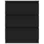 Voir la diapositive 4 : VIDAXL Buffet Noir 60x35x76 cm Bois d'ingenierie