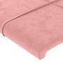 Voir la diapositive 5 : VIDAXL Tete de lit a LED Rose 203x16x78/88 cm Velours