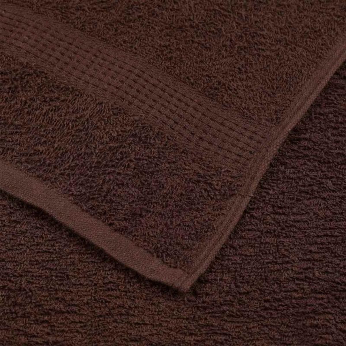 VIDAXL Serviettes de bain 2 pcs marron 100x150 cm 360 g m² 100% coton
