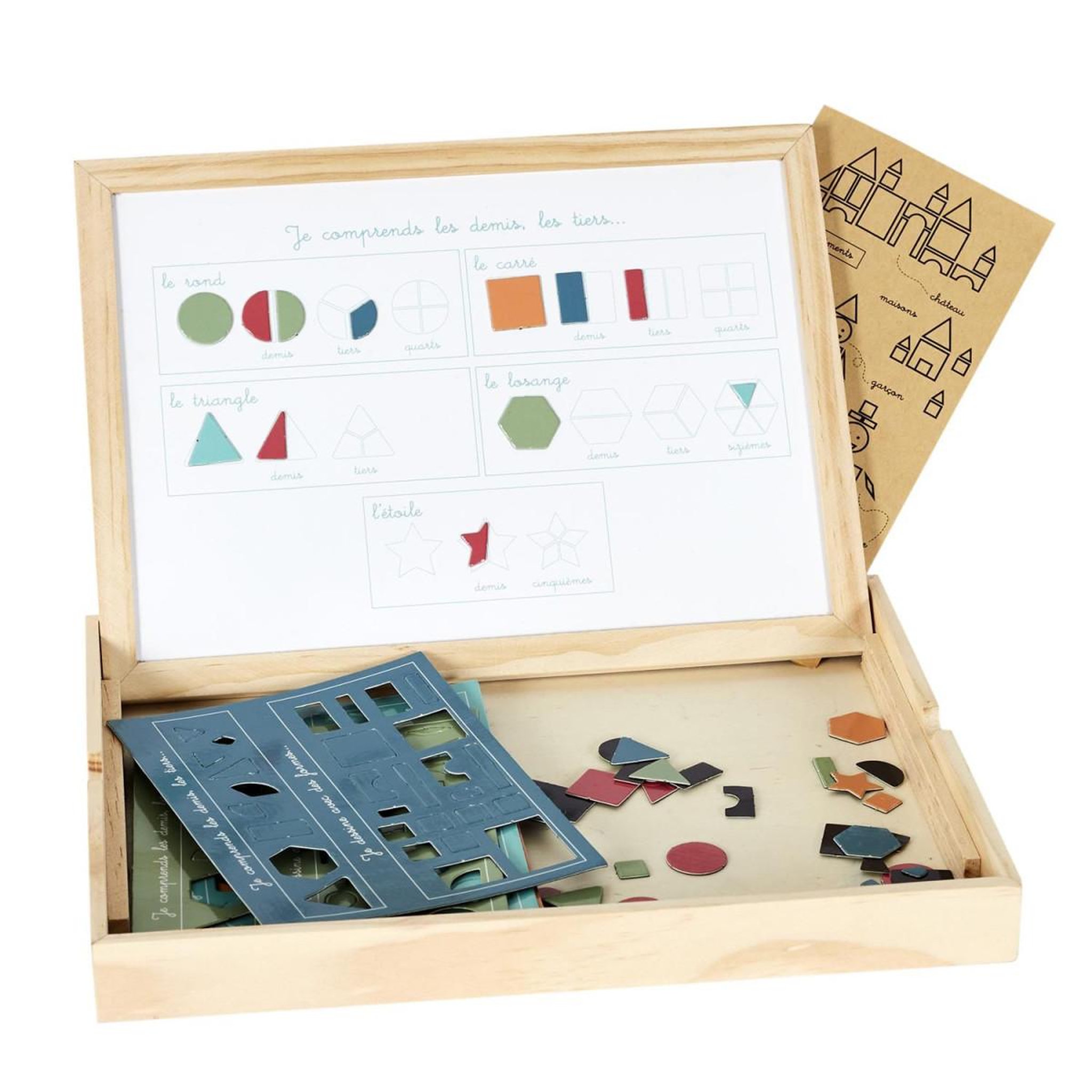 Voir la diapositive 3 : Jeux 2 momes Tableau éducatif formes  montessori  29cm multicolore