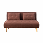 CONCEPT USINE Canapé convertible en velours côtelé chccolat 2 places ENNIS