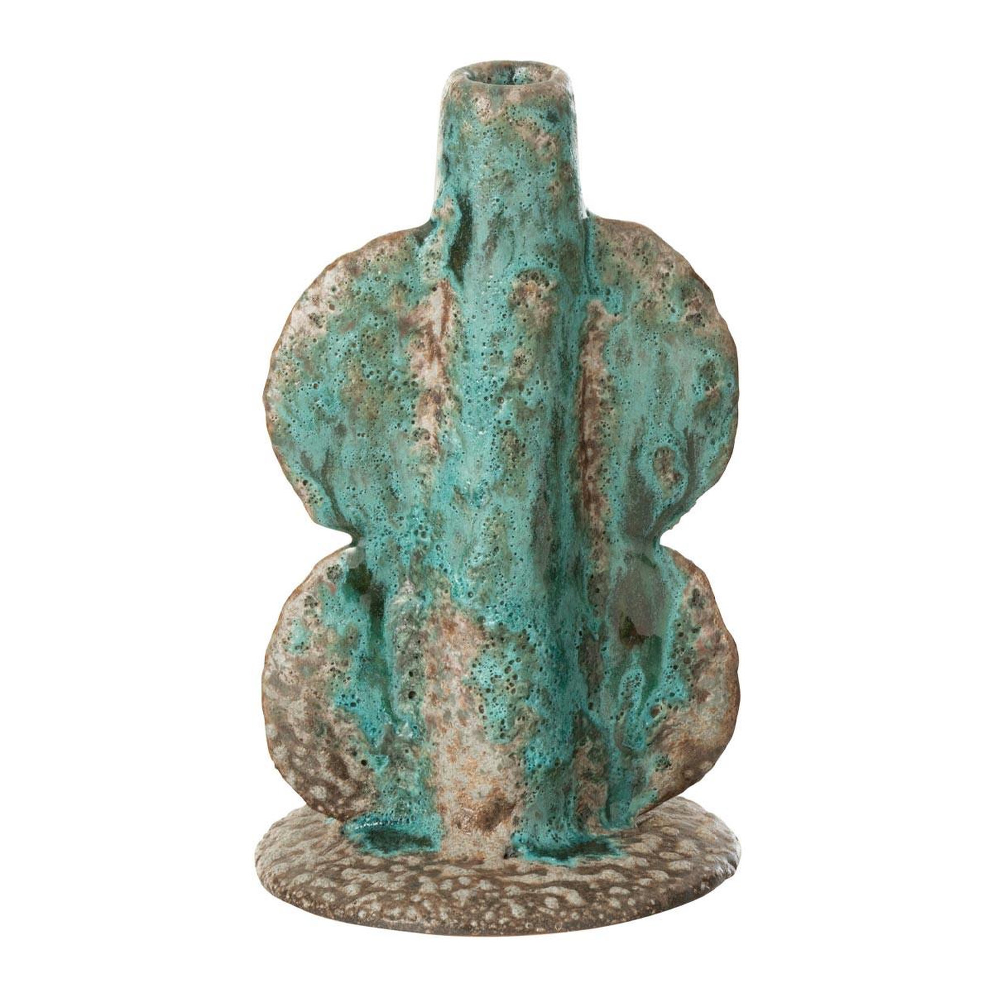 J-LINE Chandelier Déco en Céramique  Naga  20cm Bleu Azur