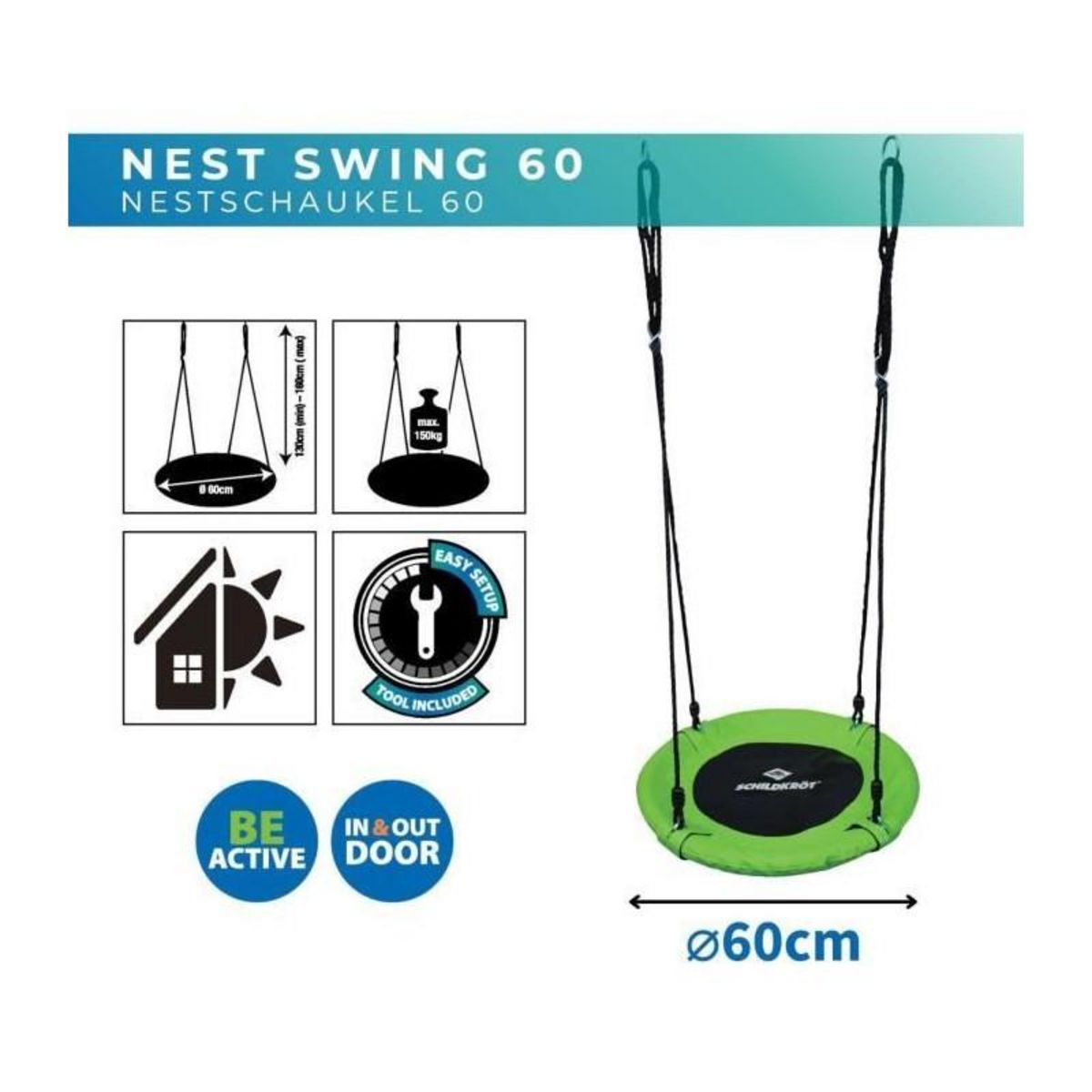 SCHILDKROT Balançoire - SCHILDKRÖT - Nid d´oiseau 60cm