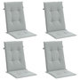 Voir la diapositive 3 : VIDAXL Coussins de chaise a dossier haut lot de 4 gris clair melange