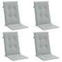 Voir la diapositive 3 : VIDAXL Coussins de chaise a dossier haut lot de 4 gris clair melange