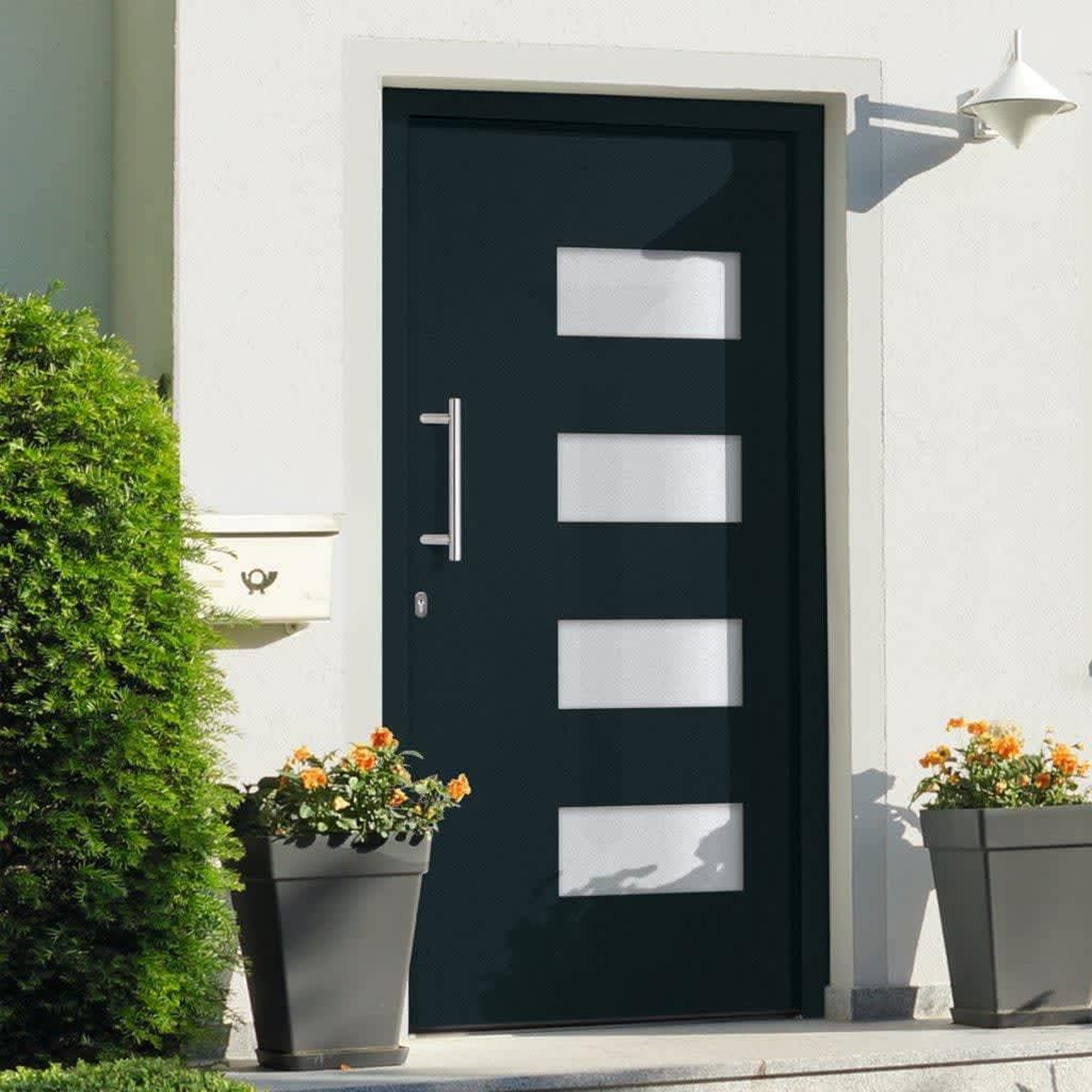 VIDAXL Porte d'entree Aluminium et PVC Anthracite 100x200 cm