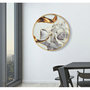 Voir la diapositive 5 : Paris Prix Horloge Murale en Verre  Rose  80cm Multicolore