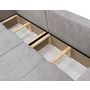 Voir la diapositive 4 : BEST MOBILIER Nicole - canapé droit 4 places convertible avec coffre en tissu