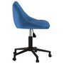 Voir la diapositive 4 : VIDAXL Chaise pivotante de bureau Bleu Velours