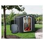 Voir la diapositive 2 : Habitat et Jardin Abri de jardin métal-  Vegas - 2,7 m² avec gouttière et récupérateur d'eau - Gris