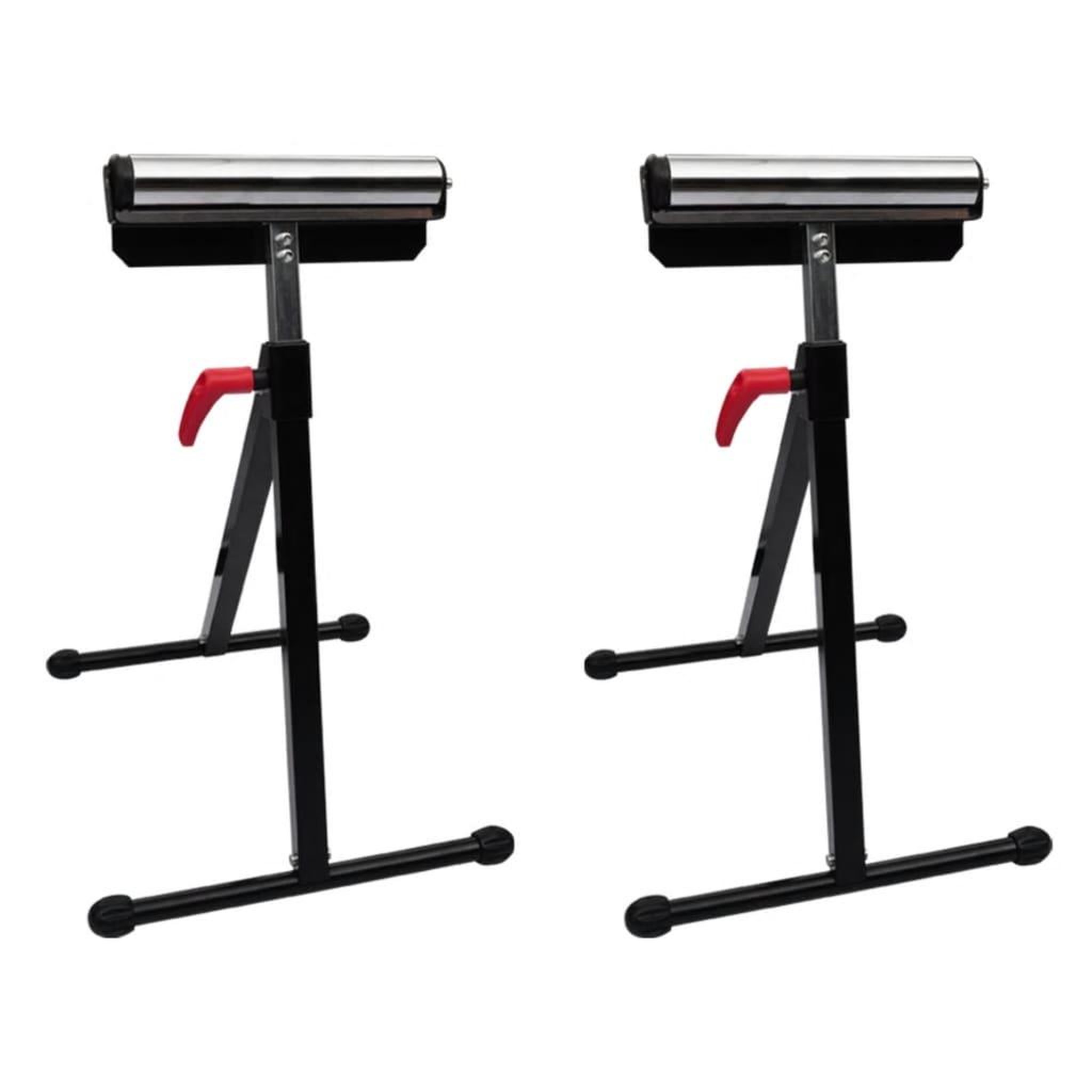 VIDAXL Ensemble de 2 supports reglables de rouleau