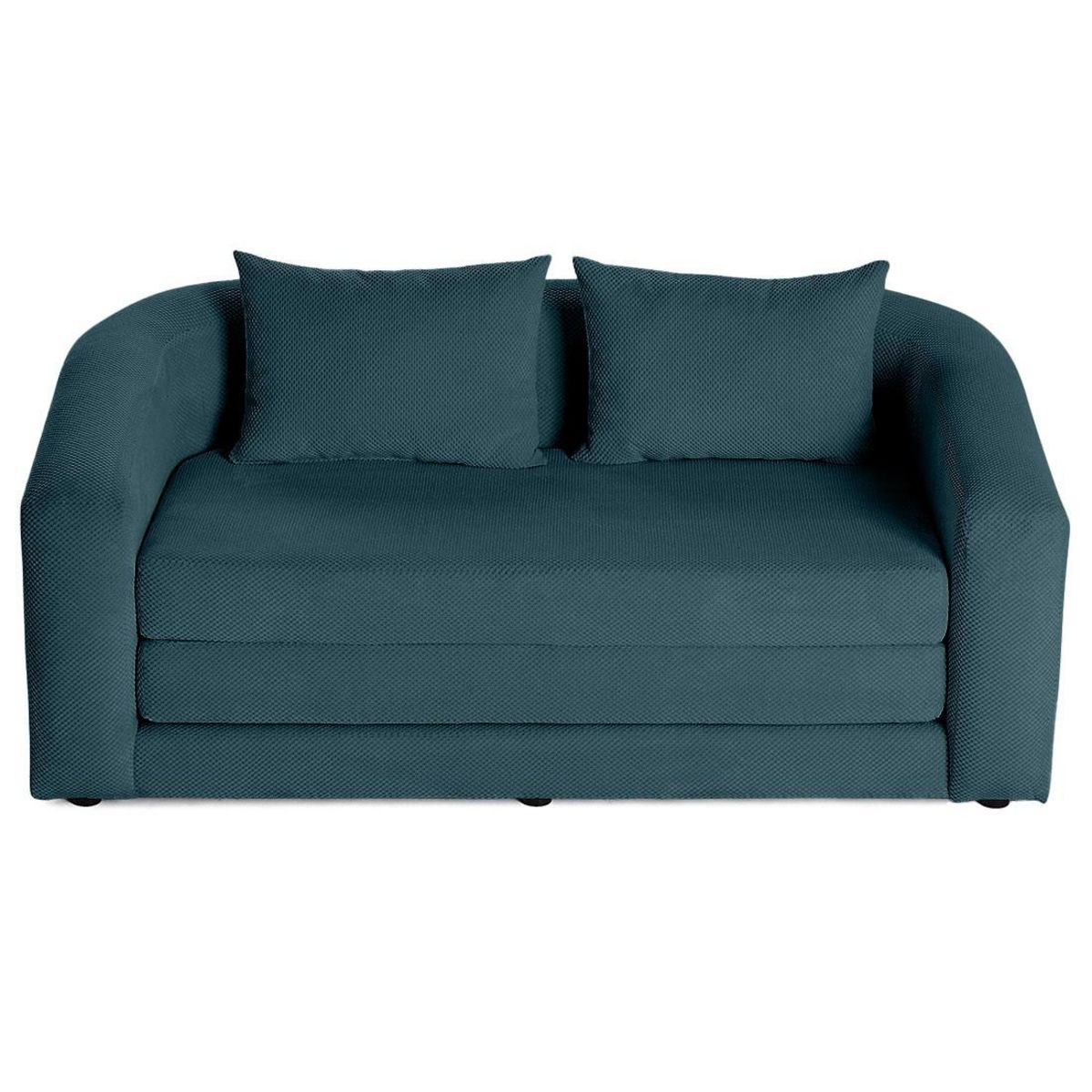 BEST MOBILIER Nuvia - canapé convertible déplimousse 2 places en velours texturé