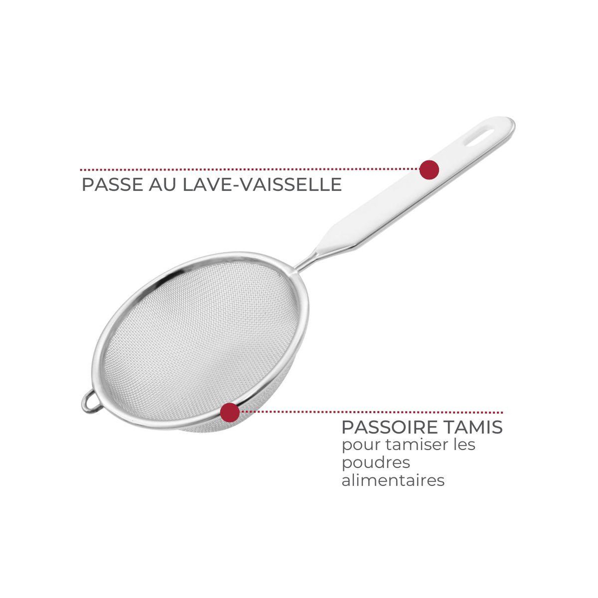 Voir la diapositive 4 : Fackelmann Petite passoire tamis 10 cm de diamètre fackelmann divers