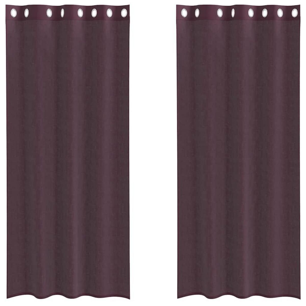 VIDAXL Rideaux en voile avec œillets 2 pcs violet 140x225 cm