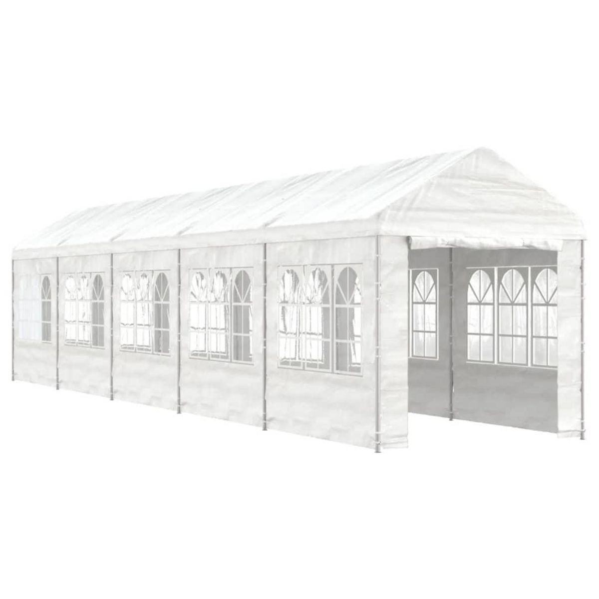 VIDAXL Belvedere avec toit blanc 11,15x2,28x2,69 m polyethylene