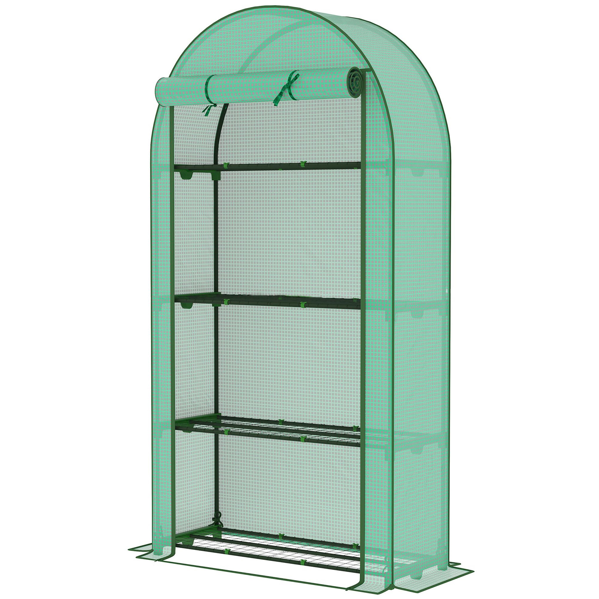 Voir la diapositive 5 : OUTSUNNY Serre de balcon jardin 4 étagères 105 x 45 x 160 cm vert