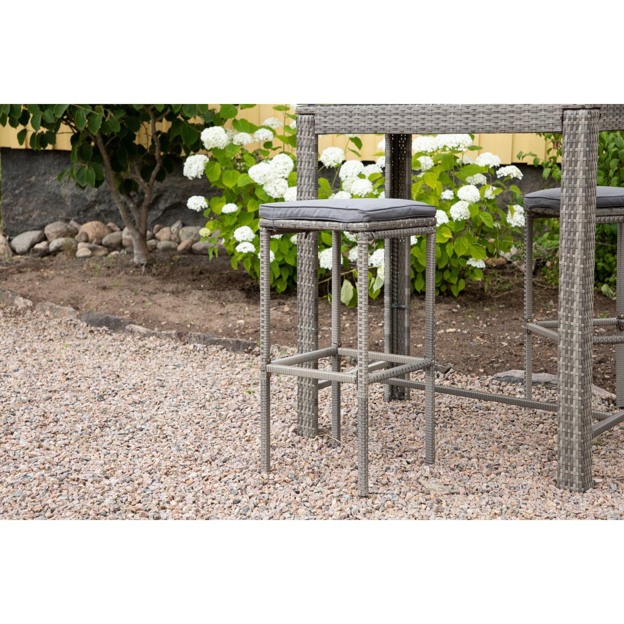 Voir la diapositive 6 : Paris Prix Tabouret de bar de jardin  alo  76cm gris