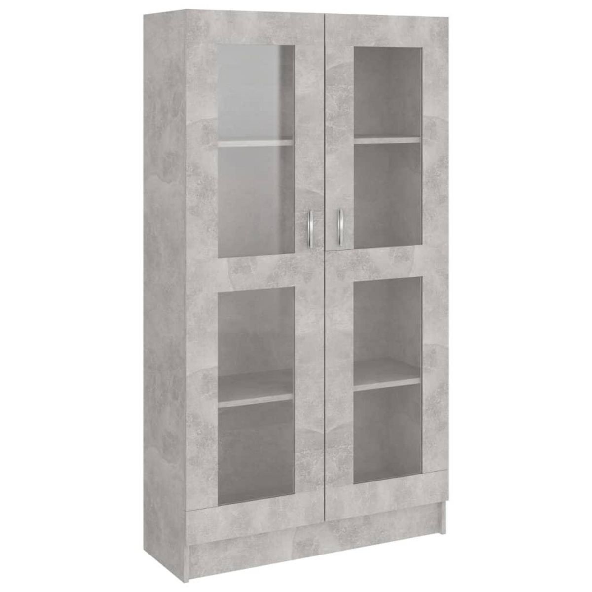 VIDAXL Armoire a vitrine Gris beton 82,5x30,5x150 cm Bois d'ingenierie