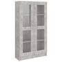 Voir la diapositive 2 : VIDAXL Armoire a vitrine Gris beton 82,5x30,5x150 cm Bois d'ingenierie