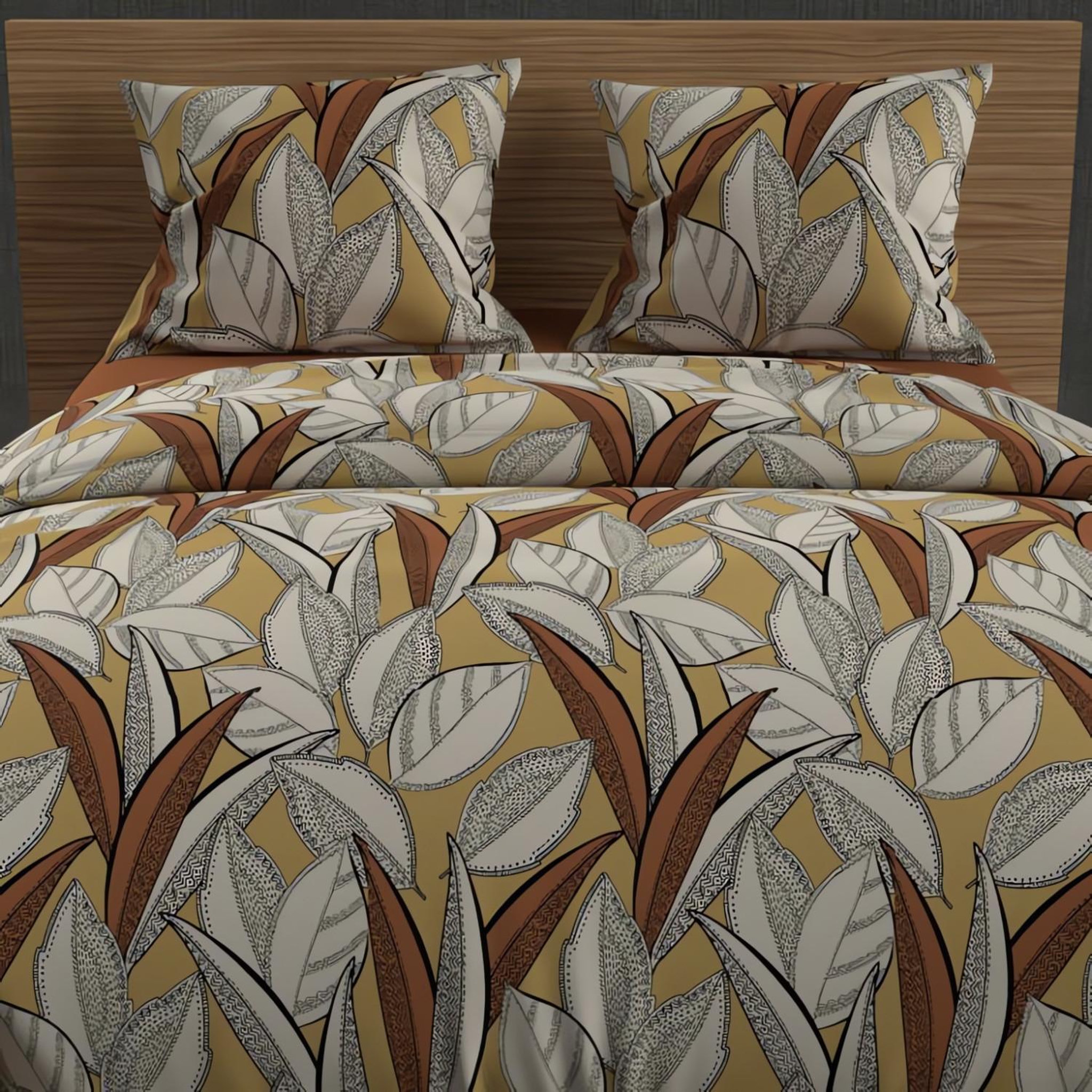 Voir la diapositive 2 : SOLEIL D'OCRE Parure housse de couette coton 57 fils TOGO, par Soleil d'ocre