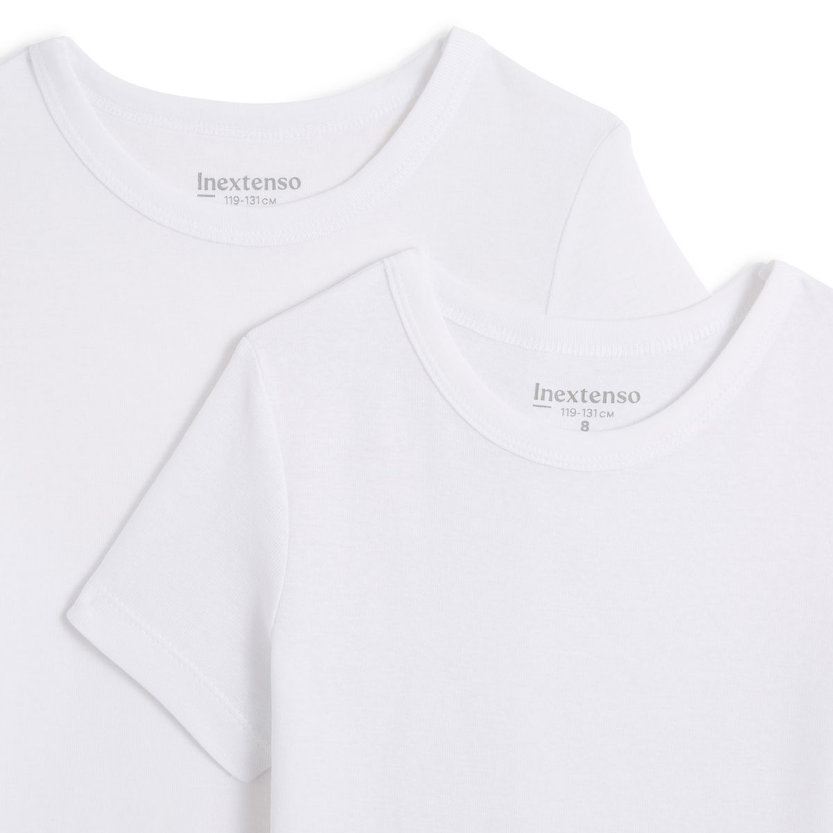 INEXTENSO Lot de 2 t-shirts manches courtes unis garçon